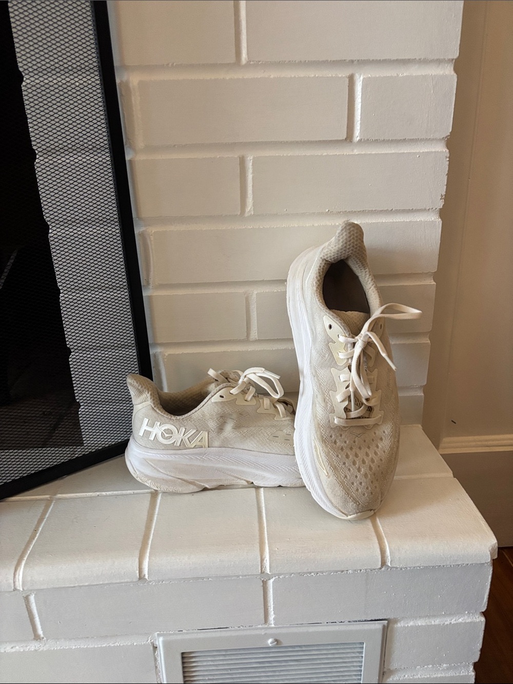 Hoka Women’s Lightweight Sneakers in Cream